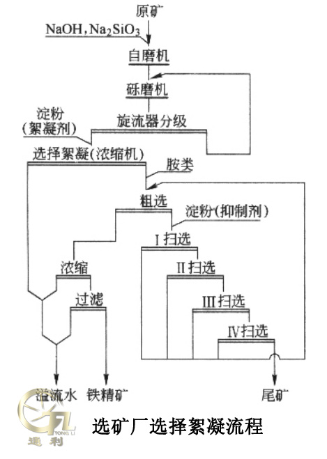 选矿厂选择絮凝流程