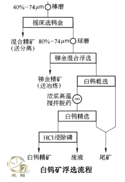 白钨矿浮选流程